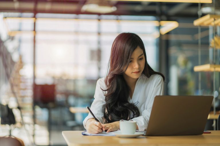 woman taking a Doctorate on Business Administration