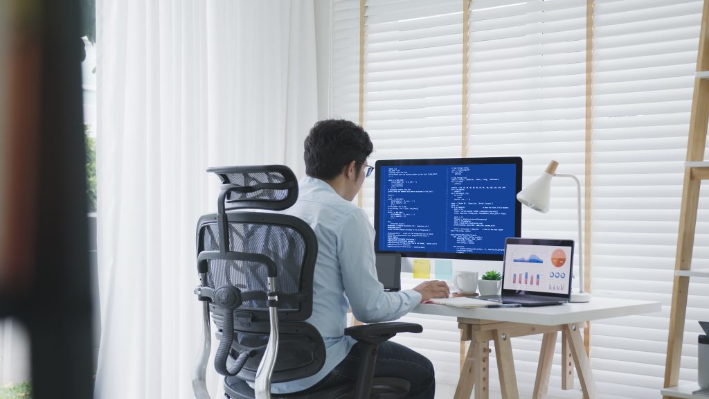 freelance data scientist work remotely at home coding